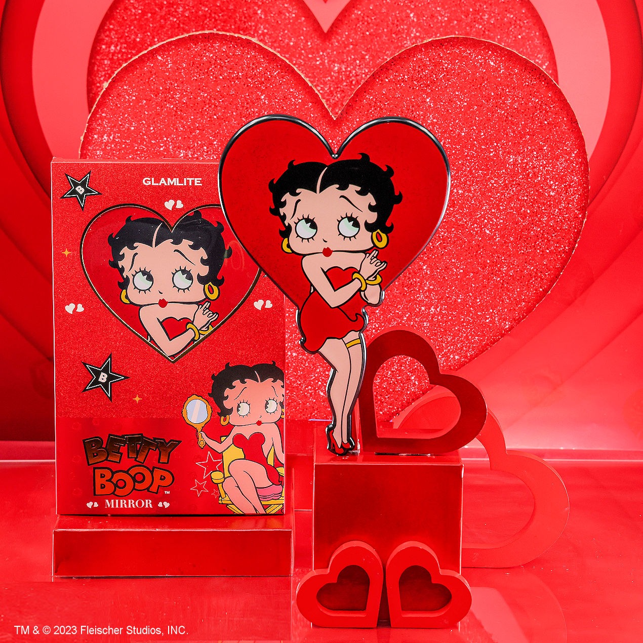Glamlite - Betty Boop™ x Glamlite Mirror Handspiegel - Rot